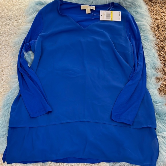 NWT! Blue Michael Kors 3/4 sleeve Tunic! Size medium! - Picture 1 of 5